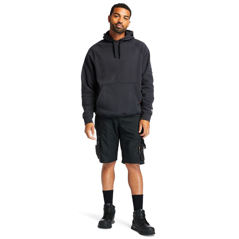 Timberland Φουτερ Ανδρικα Μαυρα - Pro® Hood Honcho Sport Pullover - Greece 6591023-EX